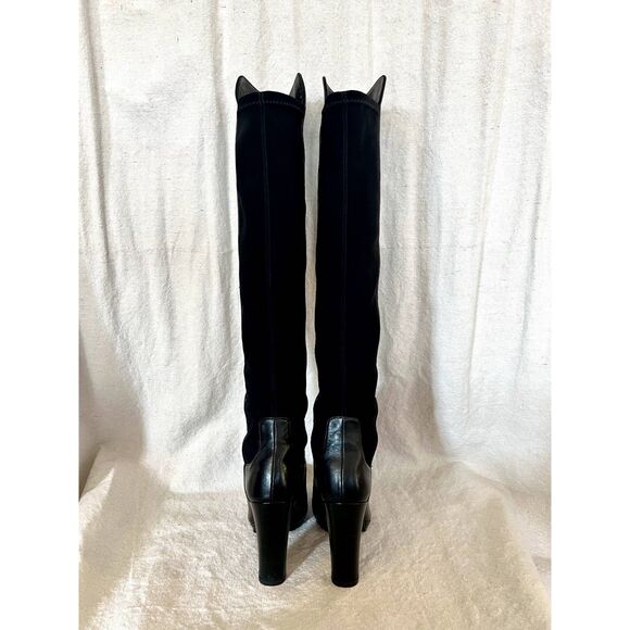 Stuart Weitzman Tall Black Leather Boots - Picture 2 of 6